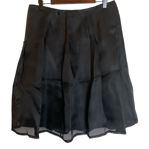 Kay Unger Silk Skirt Tulle Overlay Flare A Line Size 10 Goth Punk‎ Witchy Party - Picture 1 of 14